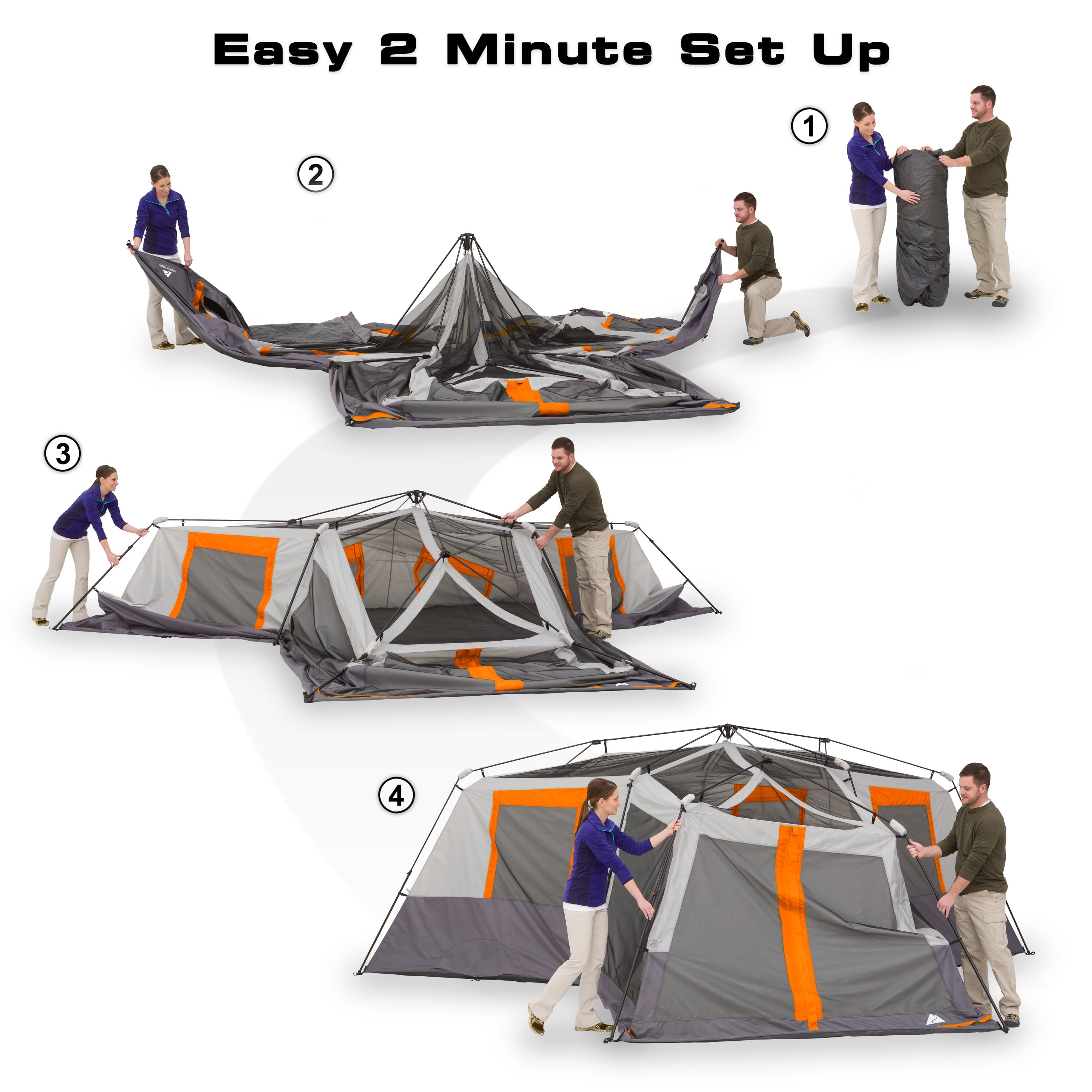 Carpa Cabina Instantánea Premium - Capacidad 12 Personas (3 Habitaciones)