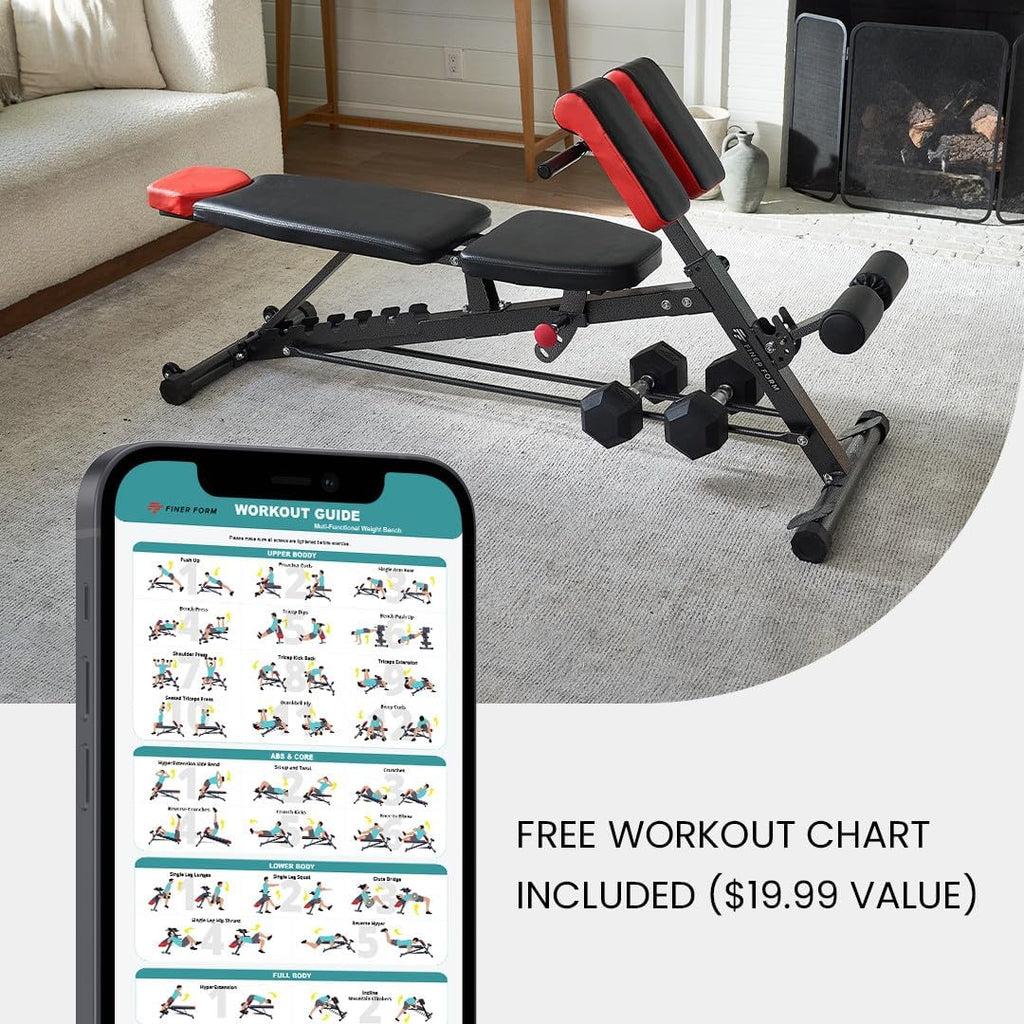 Banco Multifuncional FID Ajustable para Entrenamiento Completo – Extensión de Espalda, Roman Chair, Abdominales y Prensa de Banca